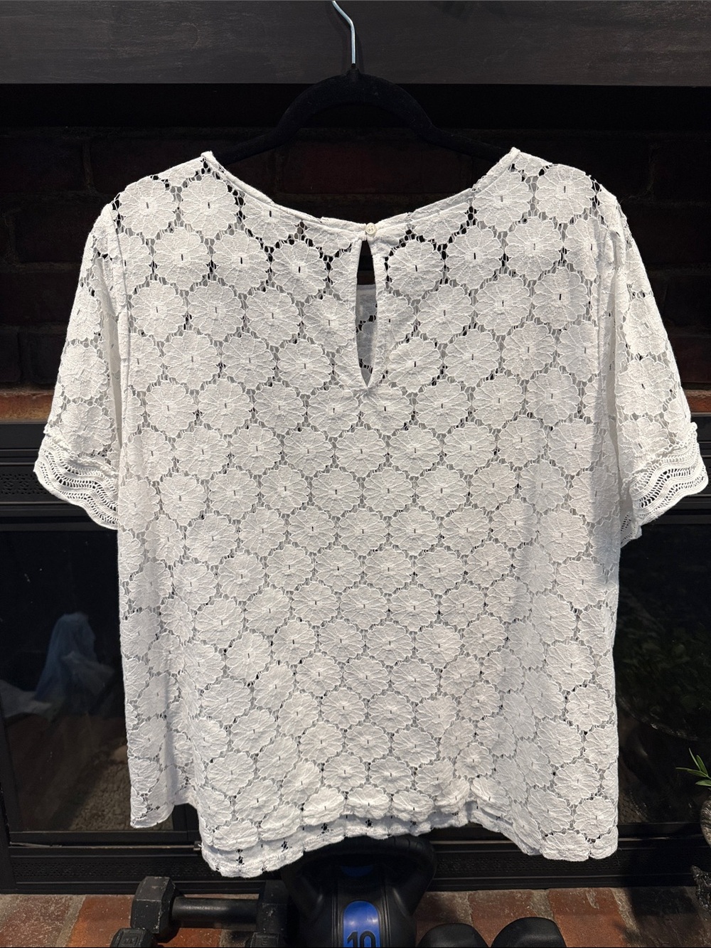 LOFT Plus White Lace Blouse - Picture 5 of 5